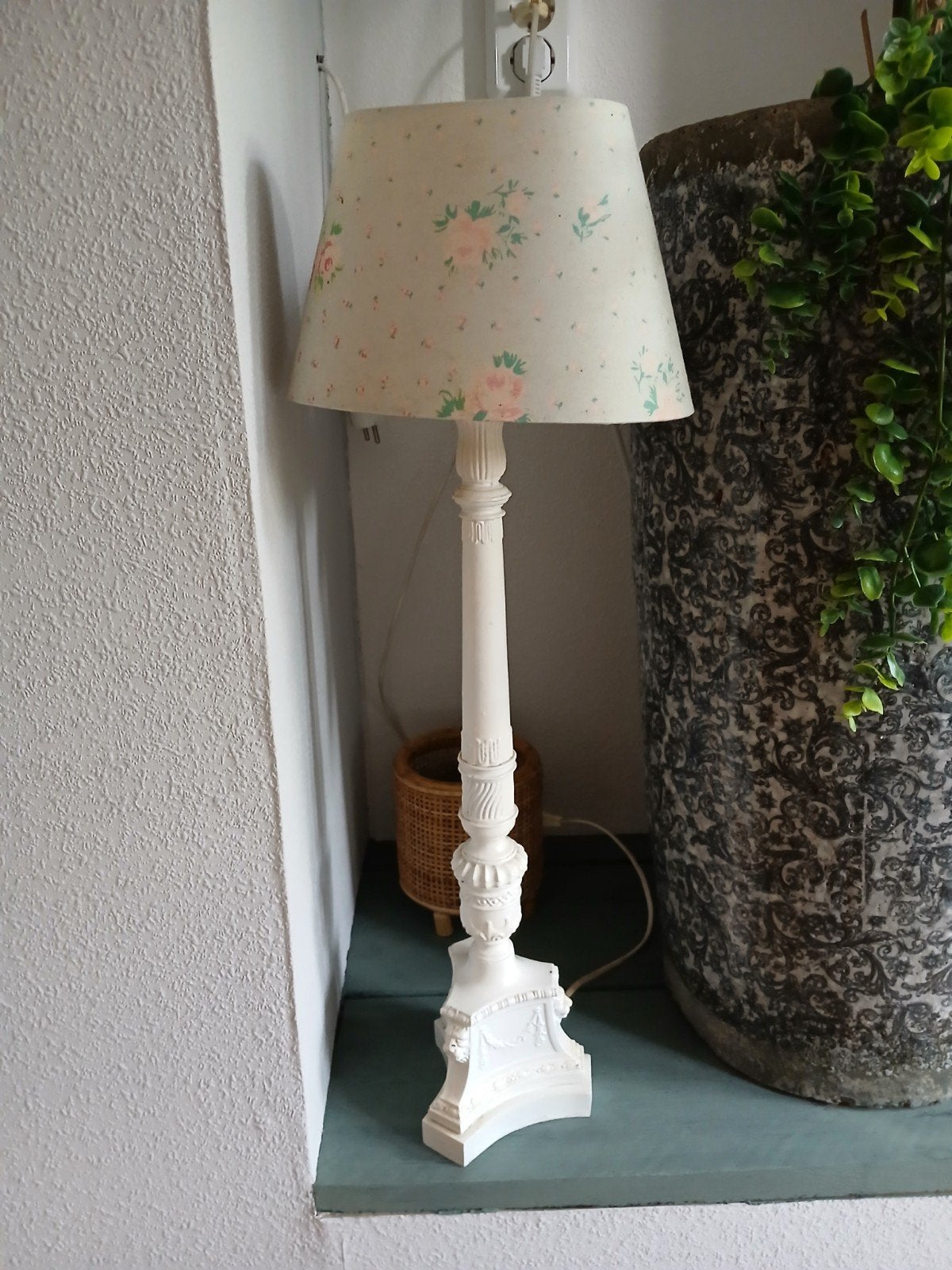 Schemerlamp brocante, sfeervol, Ophalen of Verzenden, Schemerlamp, Vintage