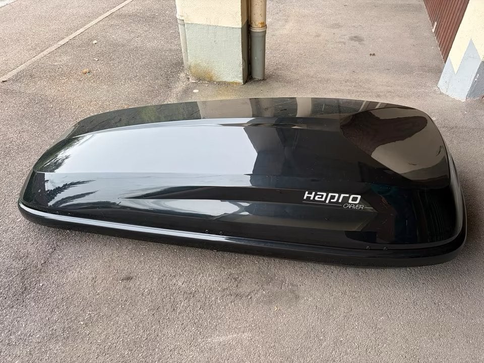 ZGAN Hapro Carver 6.5 Premium Fit Brilliant Black Dakkoffer, Auto diversen, Dakkoffers, Ophalen, Zo goed als nieuw