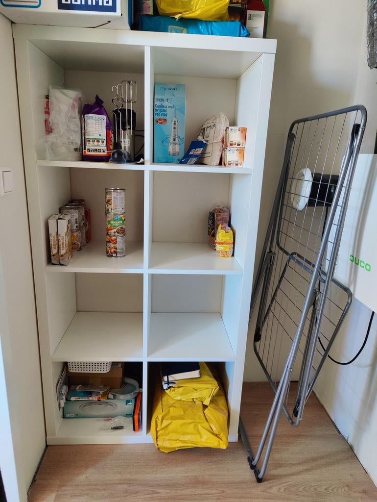 Twee Kallax kasten 2x4 vakjes, Ophalen, Overige materialen, 50 tot 100 cm, Zo goed als nieuw