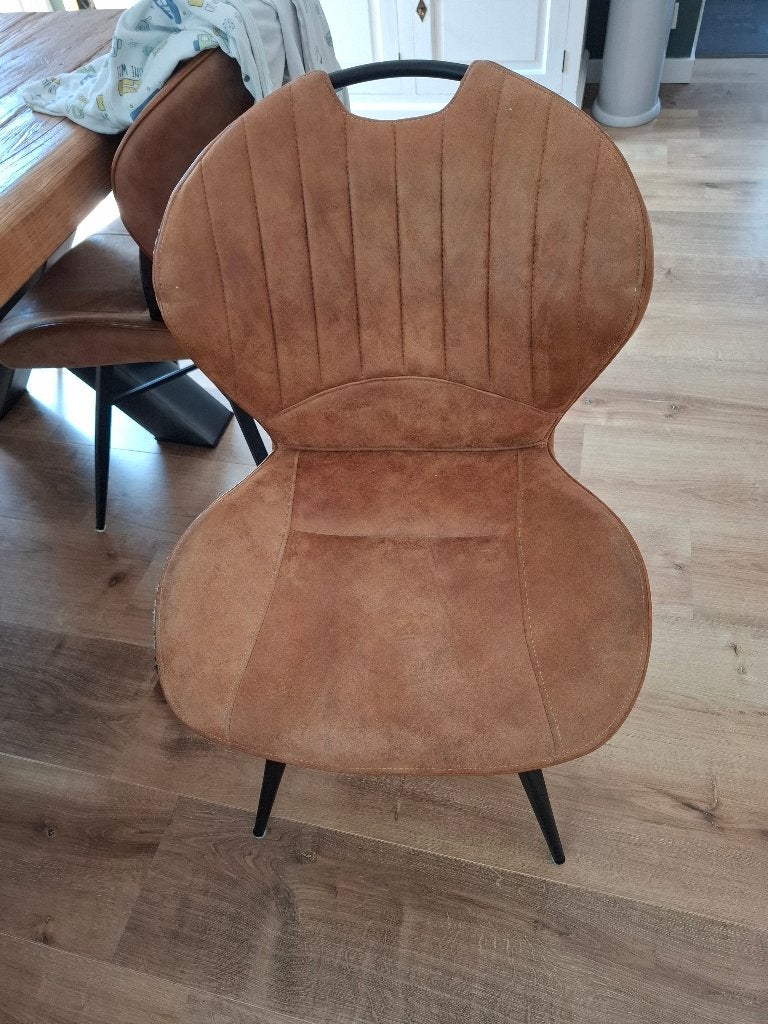 Eetkamerstoelen Castione Pronto wonen, Ophalen, Gebruikt, Bruin, Leer