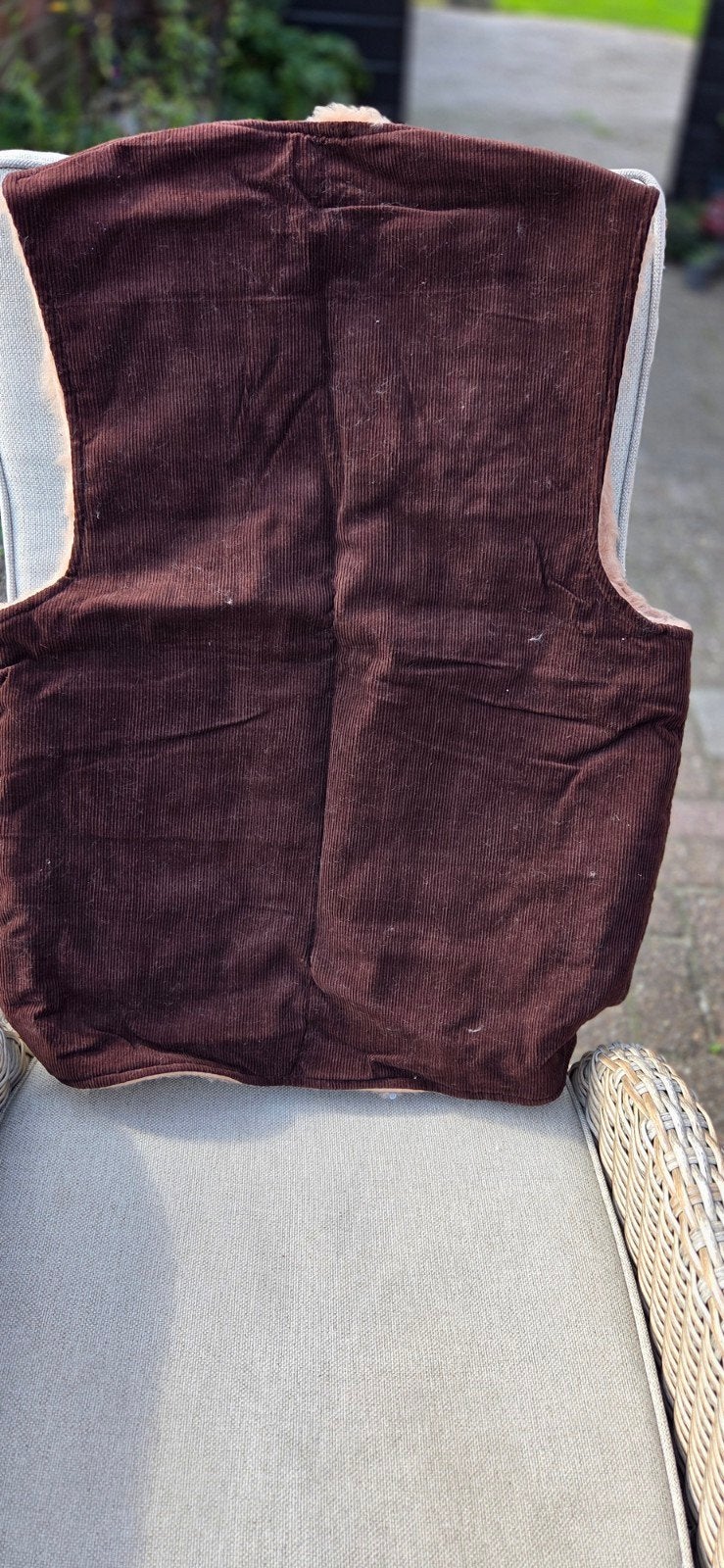 Gevoerde bodywarmer van ribfluweel - Maat S, Kleding | Dames, Ophalen of Verzenden, Nieuw, Maat 36 (S), Bruin