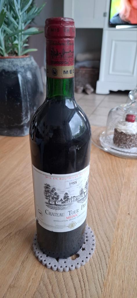 Château Tour Prignac Médoc 1988 - Rode Wijn, Ophalen of Verzenden, Gebruikt, Frankrijk, Rode wijn