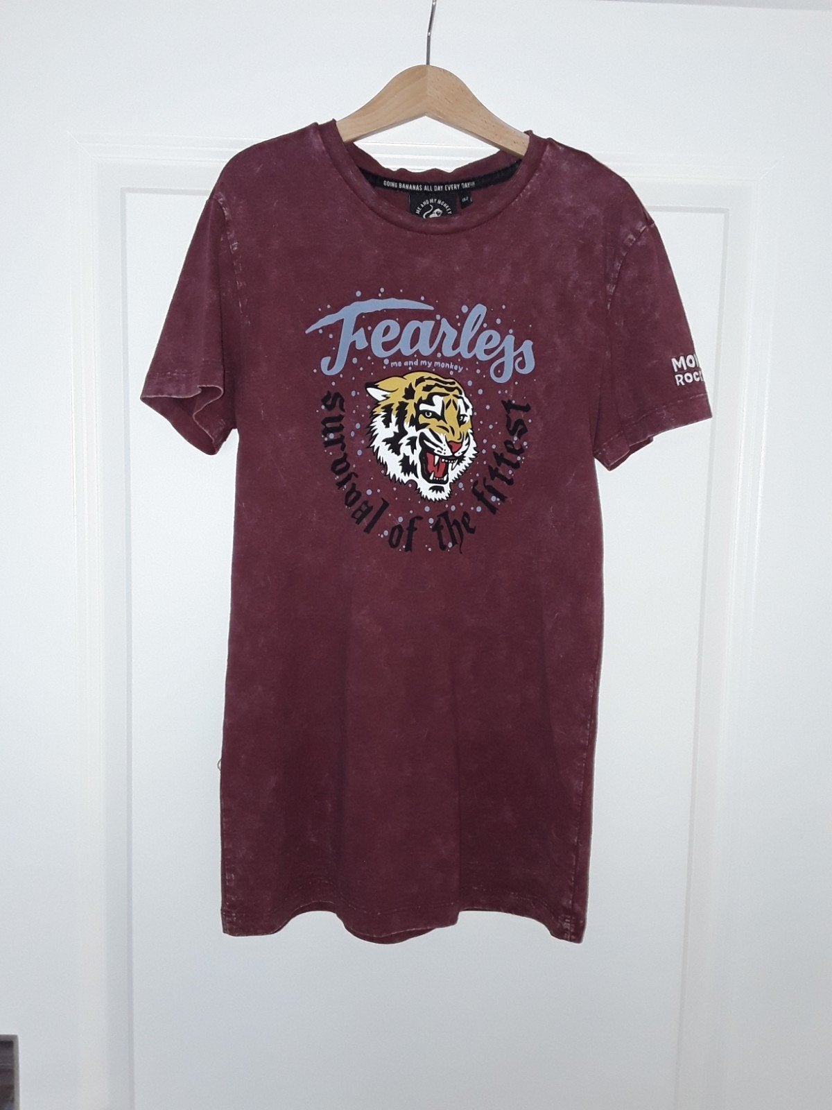 Me and my Monkey t-shirt bordeaux rood maat 152 z.g.a.n., Ophalen, Zo goed als nieuw, Shirt of Longsleeve, Me and My Monkey