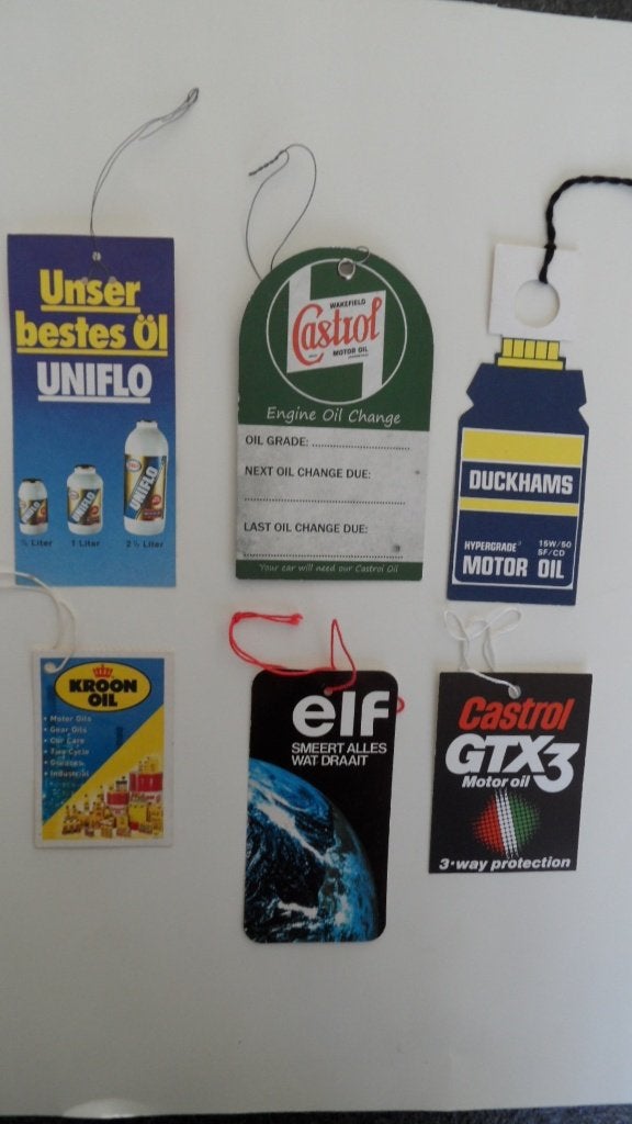 Olieverversingskaartjes voor uw oldtimerauto 6 x, Verzenden, Zo goed als nieuw, Gebruiksvoorwerp