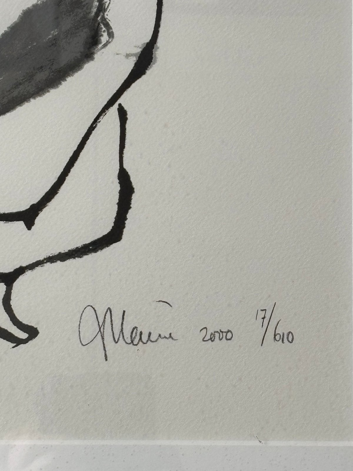 Gesigneerde litho Marie José Leenders (17/610), ingelijst, Antiek en Kunst, Ophalen of Verzenden