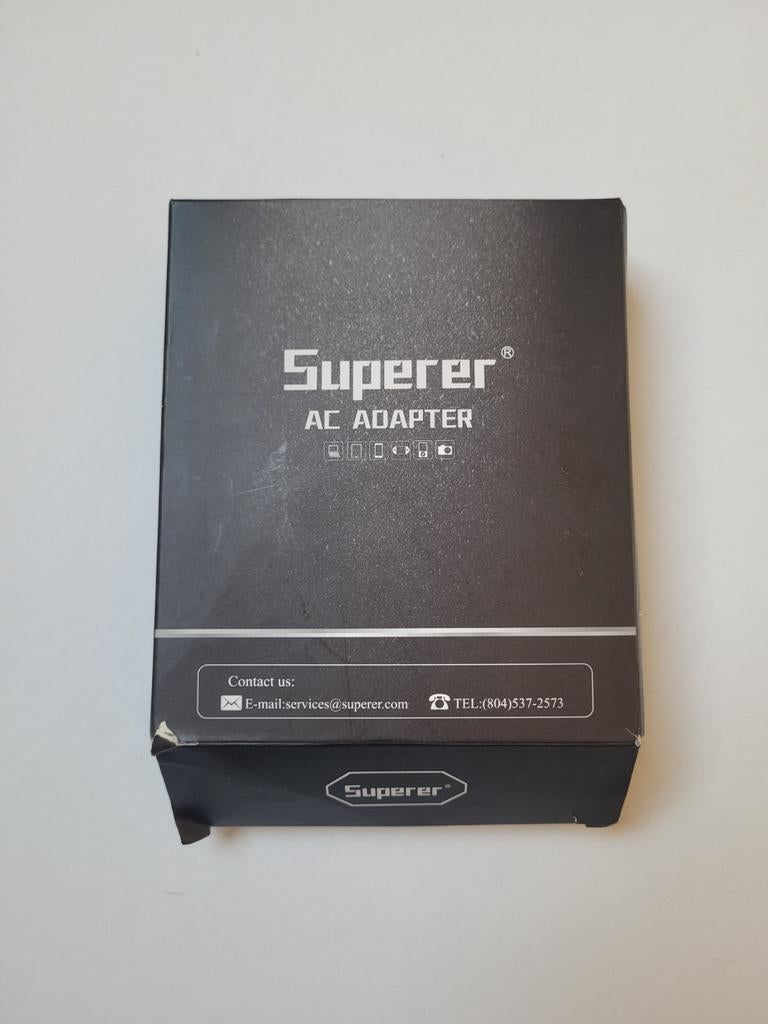 Superer AC adapter - Nieuw in doos, Onbekend, Nieuw, Ophalen of Verzenden, Services@superer.com