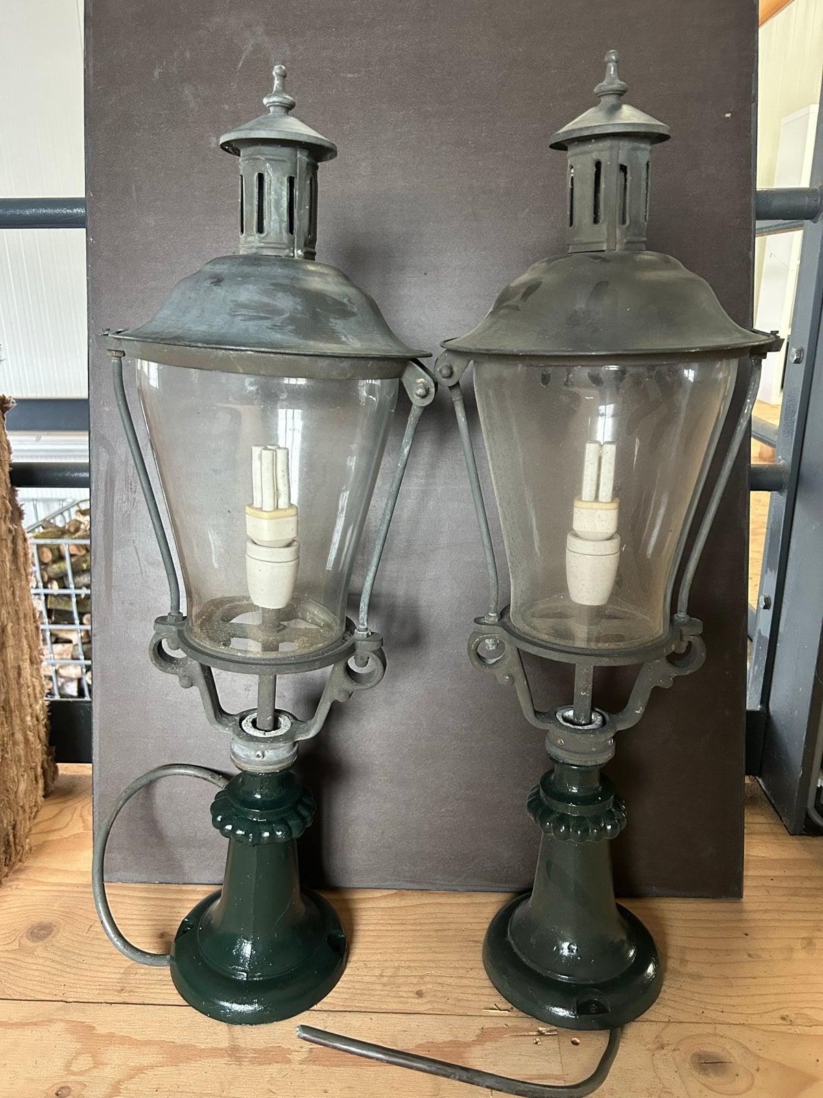 Antieke buitenlampen - set van 2, Ophalen