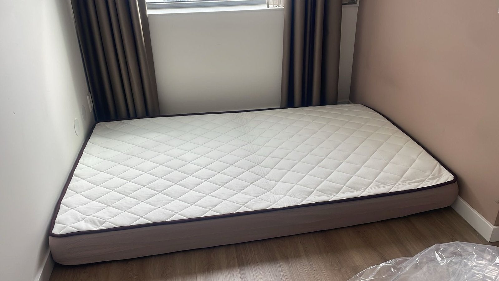 Bedset: metalen bedframe met matras (120x190 cm), Huis en Inrichting, Slaapkamer | Bedden, Zo goed als nieuw, Twijfelaar, 120 cm