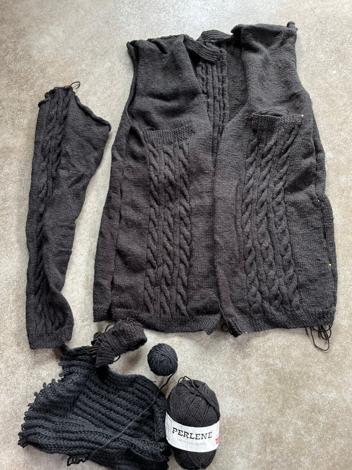 Breien ( vest half af), Ophalen of Verzenden, Gebruikt, Breien, Wol of Garen