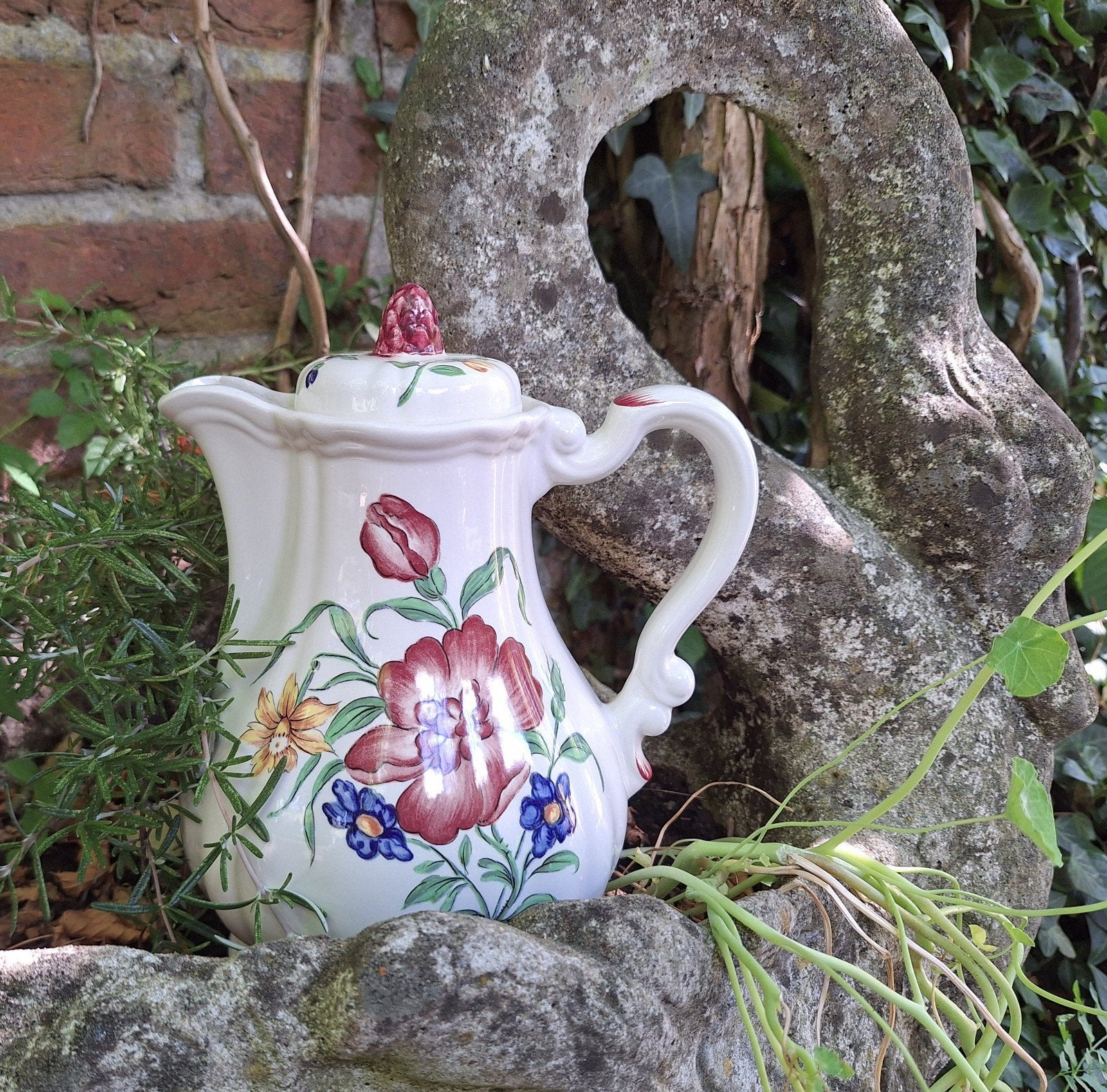 Vintage Sarreguemines Cernay, Koffiepot, Ophalen of Verzenden