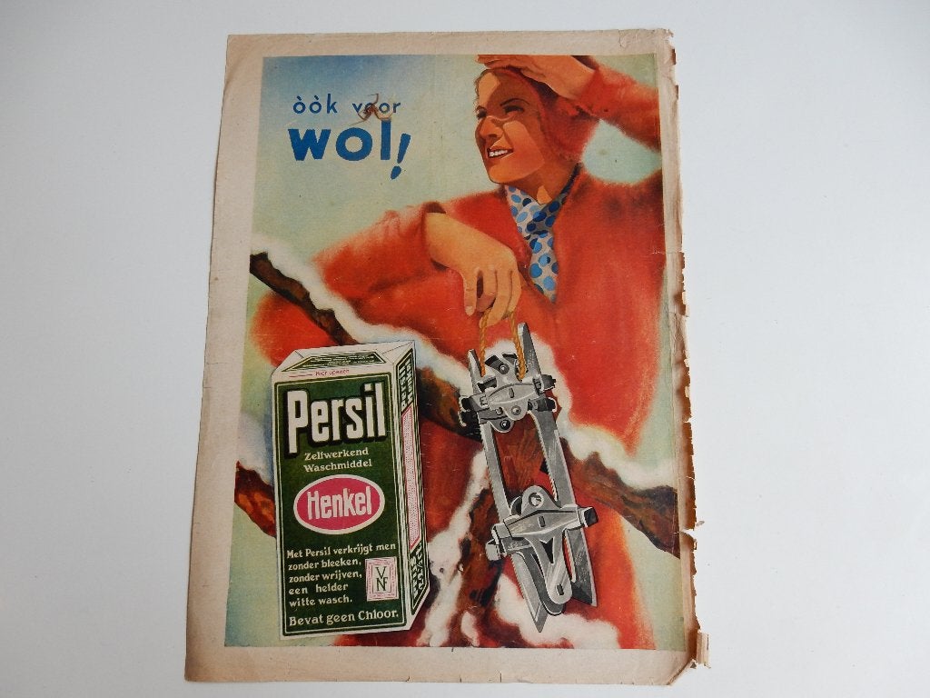 Persil was(ch)middel advertentie uit tijdschrift 1937., Verzamelen, Ophalen of Verzenden, 1920 tot 1940, Nederland, Knipsel(s)