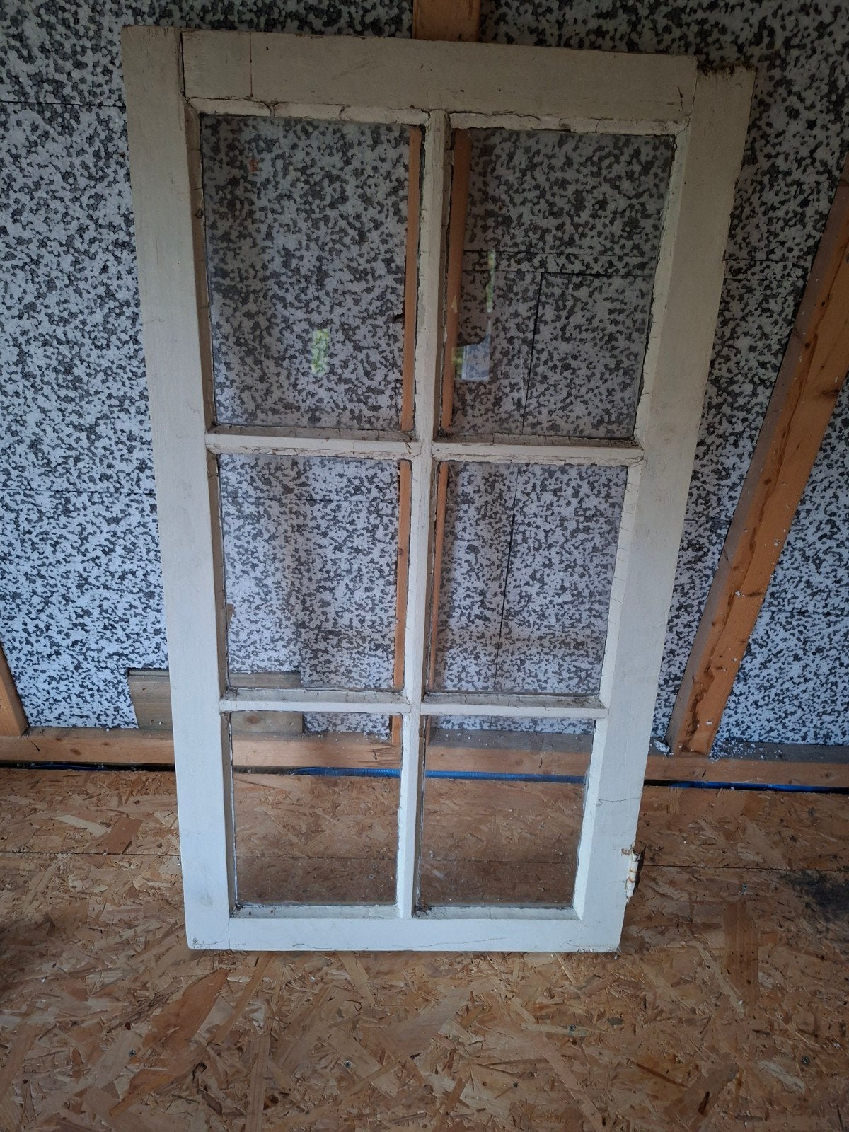 Raam blokhut - Gebruikt raam voor tuinhuis of schuur, Ophalen, Gevelraam of Ruit, Gebruikt, 80 tot 120 cm