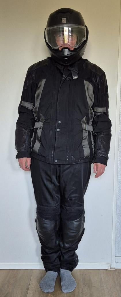 Motorpak heren Magna maat XXL leer & stof + voeringen, Ophalen, Tweedehands, Heren, Combipak