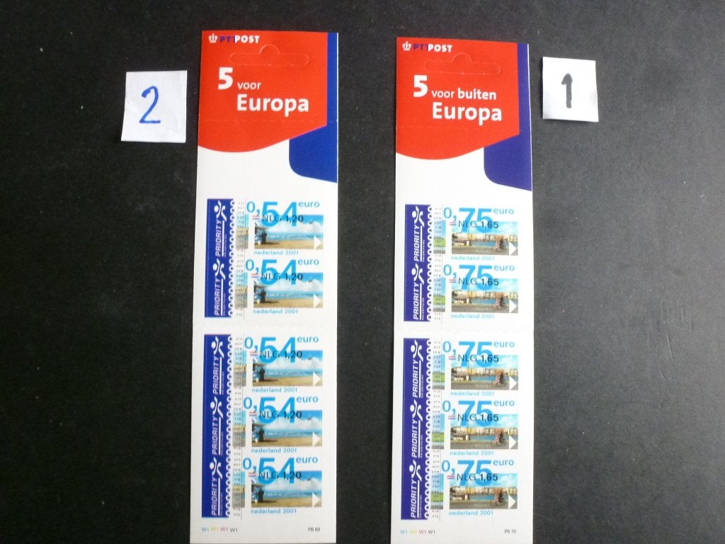 Nederland 2001/2002 (Priority 0.54 euro en 0.75 euro), Verzenden, Postfris