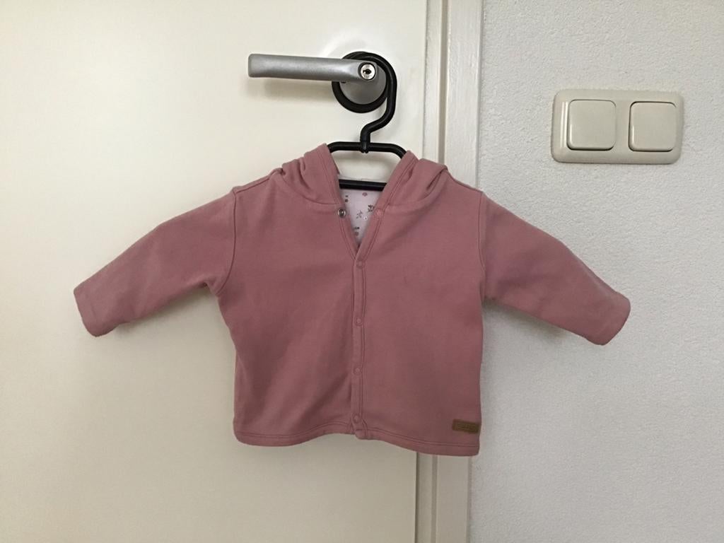 Oudroze hoodie. Merk Little Dutch. Maat 62/68., Kinderen en Baby's, Babykleding | Maat 62, Verzenden, Gebruikt, Jongetje of Meisje