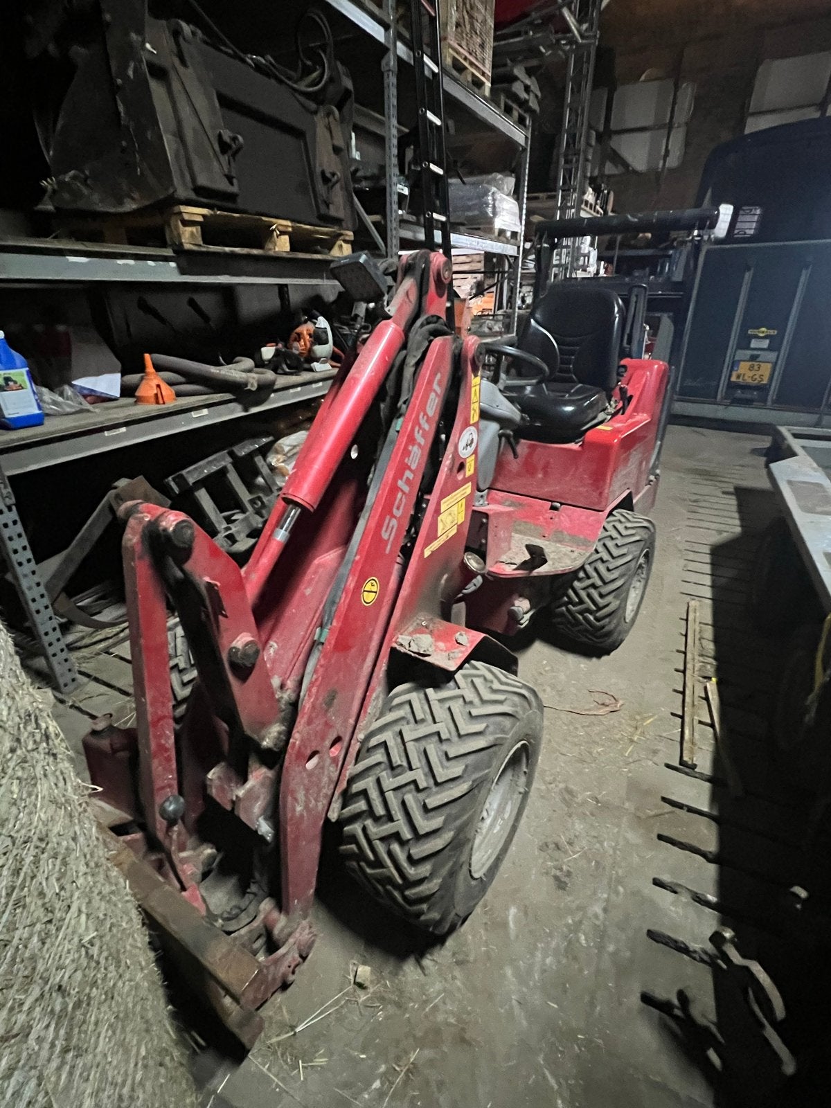 Schäffer 2028 wiellader uit 2012, Ophalen, Veehouderij, Transport