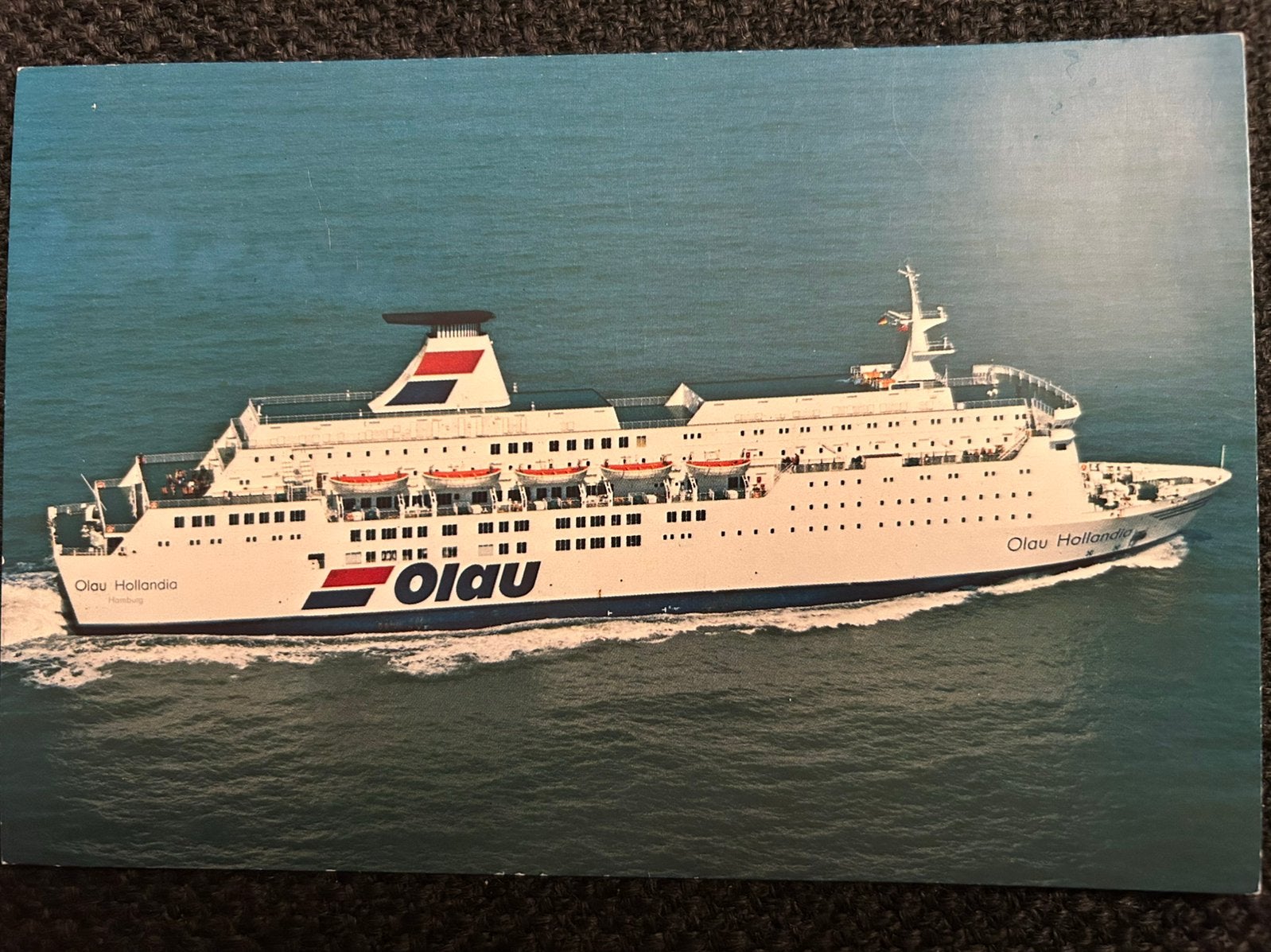 Ansichtkaart Olau Hollandia passagiersveerschip, Ophalen of Verzenden, Gebruikt, Motorboot, Kaart, Foto of Prent