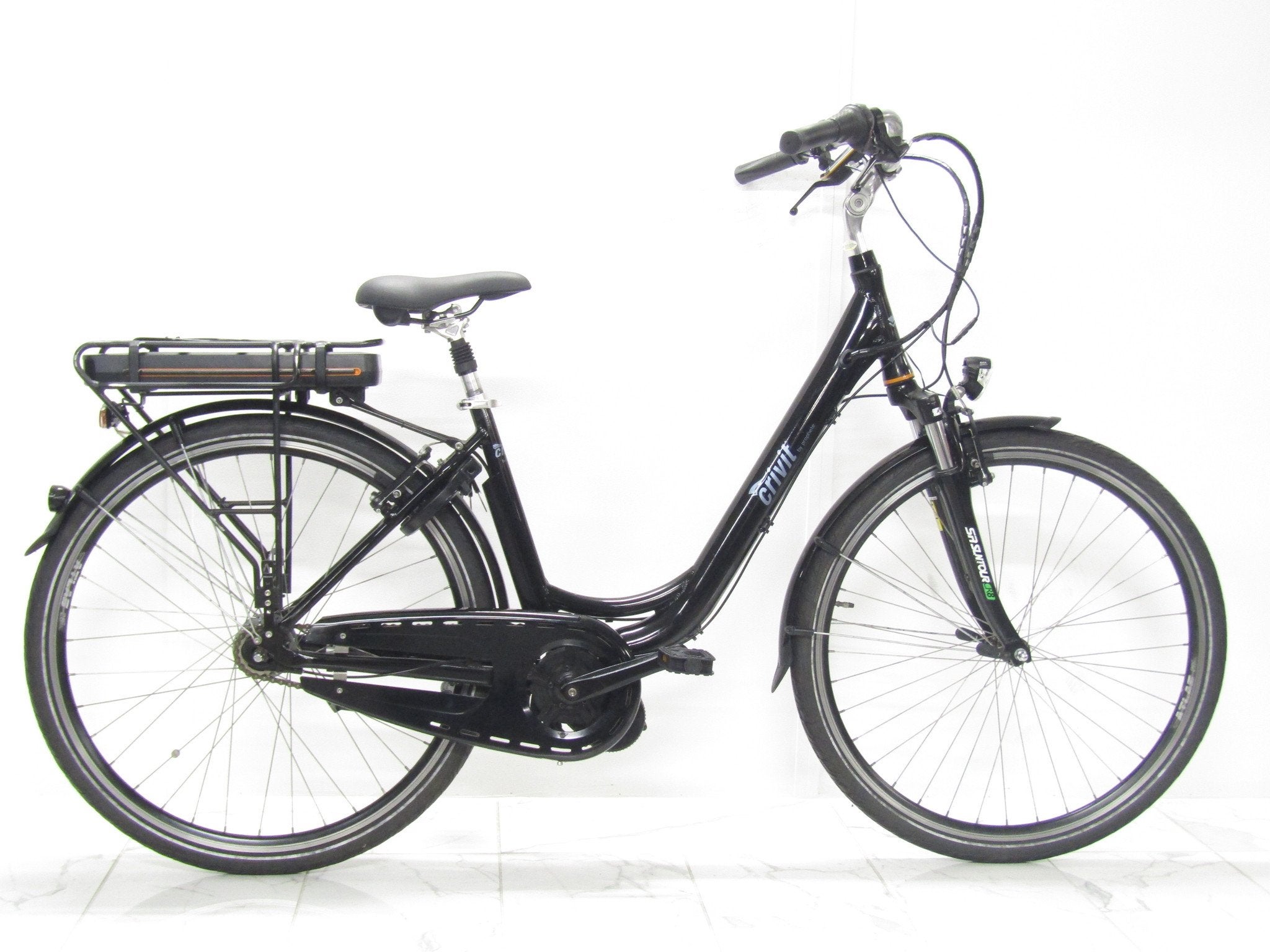 Peugeot Crivit zwart dames 46cm 28inch, Fietsen en Brommers, Elektrische fietsen, Minder dan 47 cm, Gebruikt, Overige merken