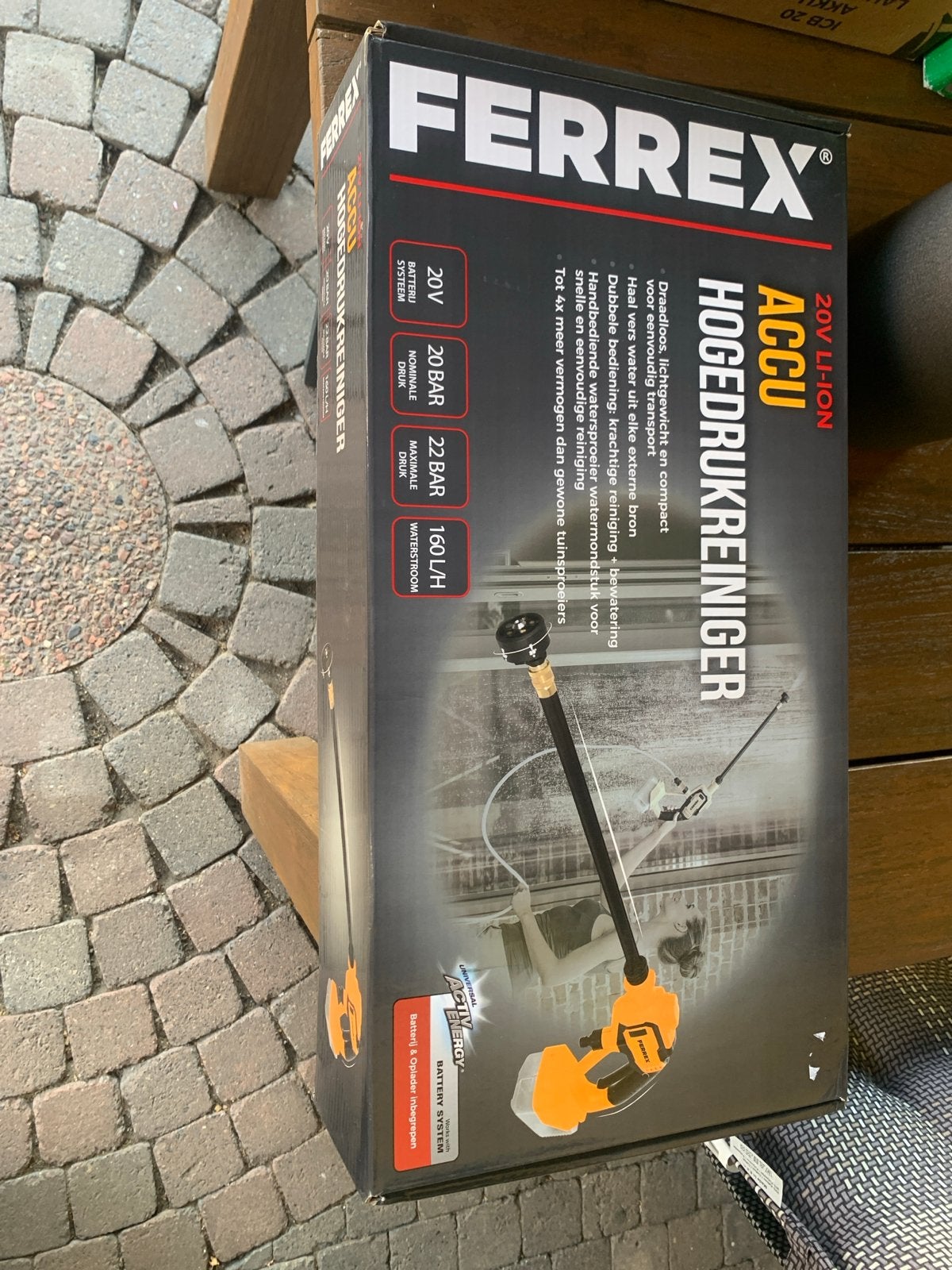 Ferrex 20V Li-Ion Accu Hogedrukreiniger - Draadloos, Ophalen of Verzenden, Zo goed als nieuw, Overige typen