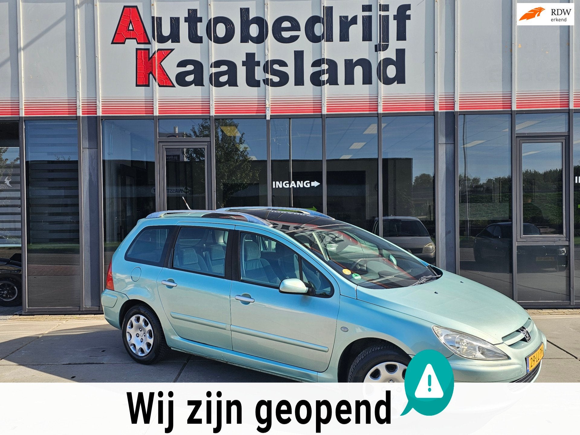 Peugeot 307 SW 2.0 16V - Pano - AUTOMAAT -, Auto's, Gebruikt, Zwart, 4 cilinders, 7 stoelen