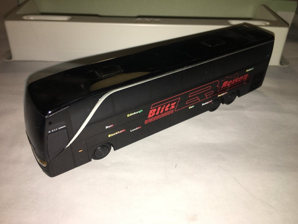 Setra S417 HDH Blitz Reisen - AWM 3as hoogdekker bus HO, Hobby en Vrije tijd, Modelauto's | 1:87, Ophalen of Verzenden, Nieuw