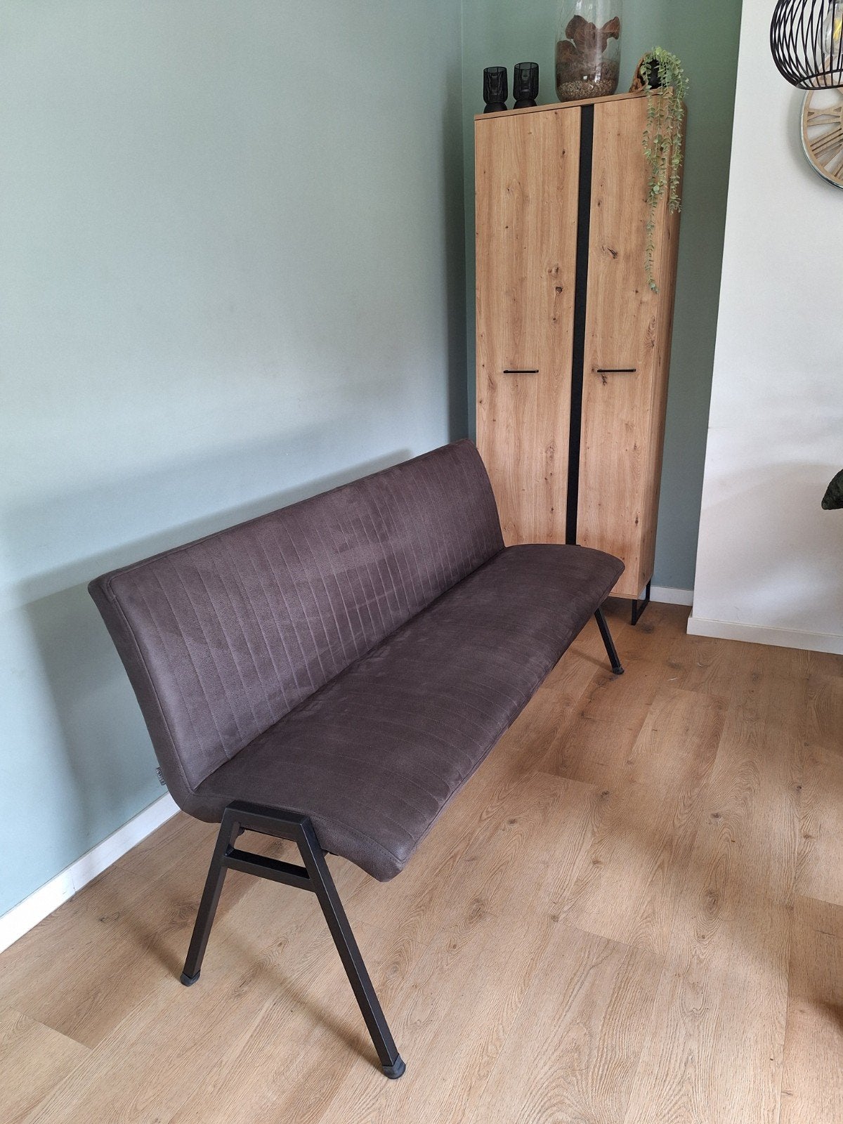 Eetbank Antraciet UK-30.155 Matz, Huis en Inrichting, Ophalen, Minder dan 75 cm, 150 tot 200 cm, Driepersoons