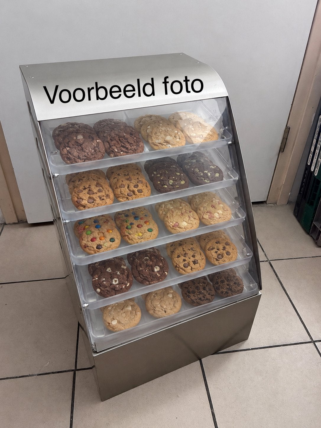 Presentatie vitrine voor koekjes, Ophalen, Gebruikt