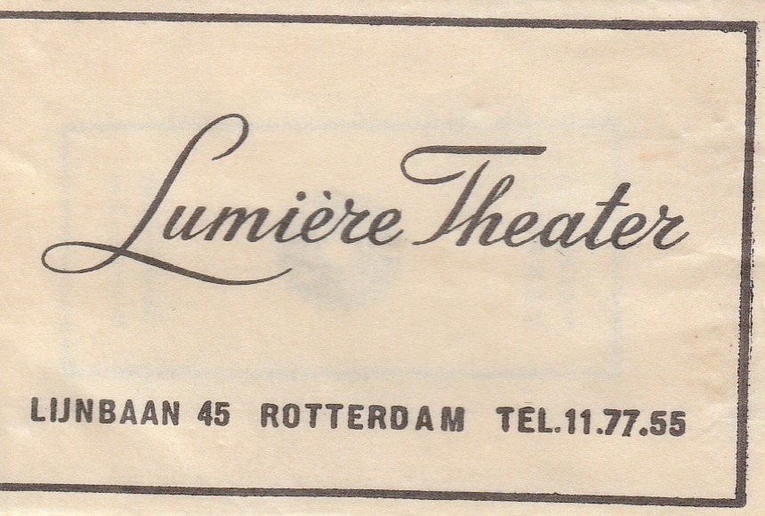 Lumiére Theater Lijnbaan Rotterdam, Ophalen of Verzenden
