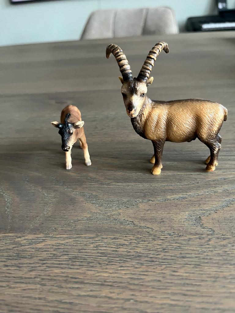 Twee Schleich steenbokken, Ophalen of Verzenden, Gebruikt