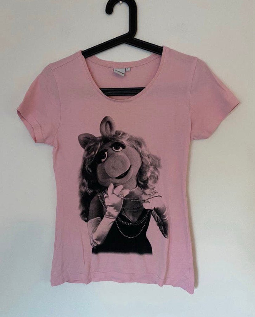 Dames shirt, maat S / roze. miss piggy, Verzenden, Zo goed als nieuw, Korte mouw, Roze