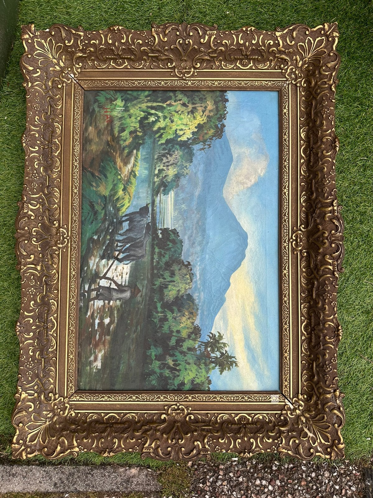 schilderijen van Indonesische bali sawa-scènes, Ophalen