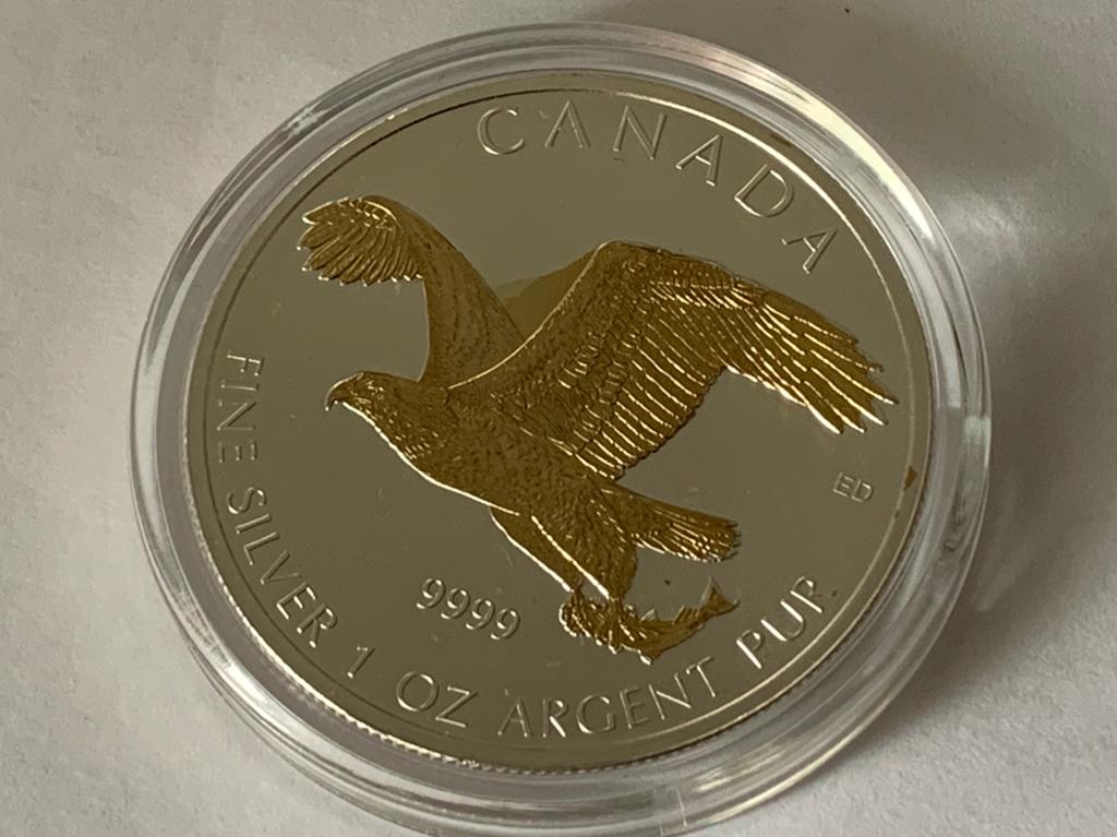 Munten 1 oz verguld met elisabeth 2 uit jaar 2014, Ophalen of Verzenden, Zilver