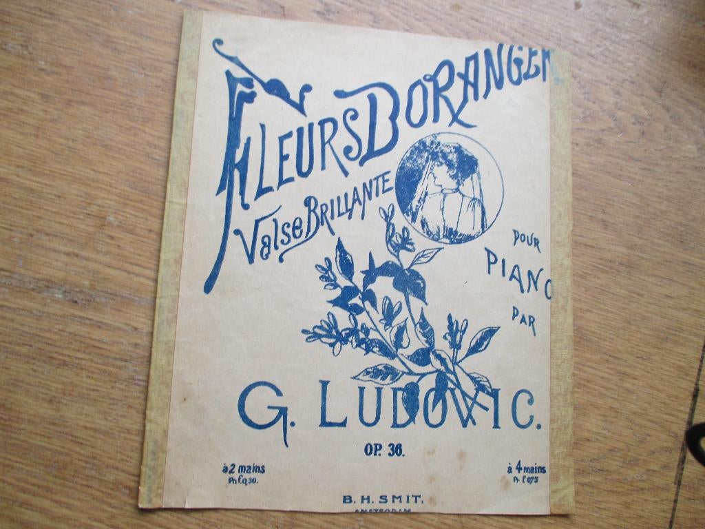 G.LUDOVIC - FLEURS DORANGER - WALS VOOR PIANO, Gebruikt, Ophalen of Verzenden, Artiest of Componist, Piano