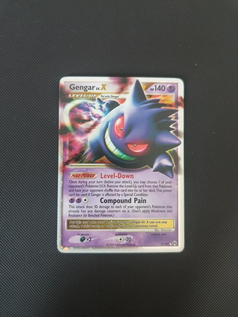 Gengar lv. X (97/99) UR, Ophalen of Verzenden, Zo goed als nieuw