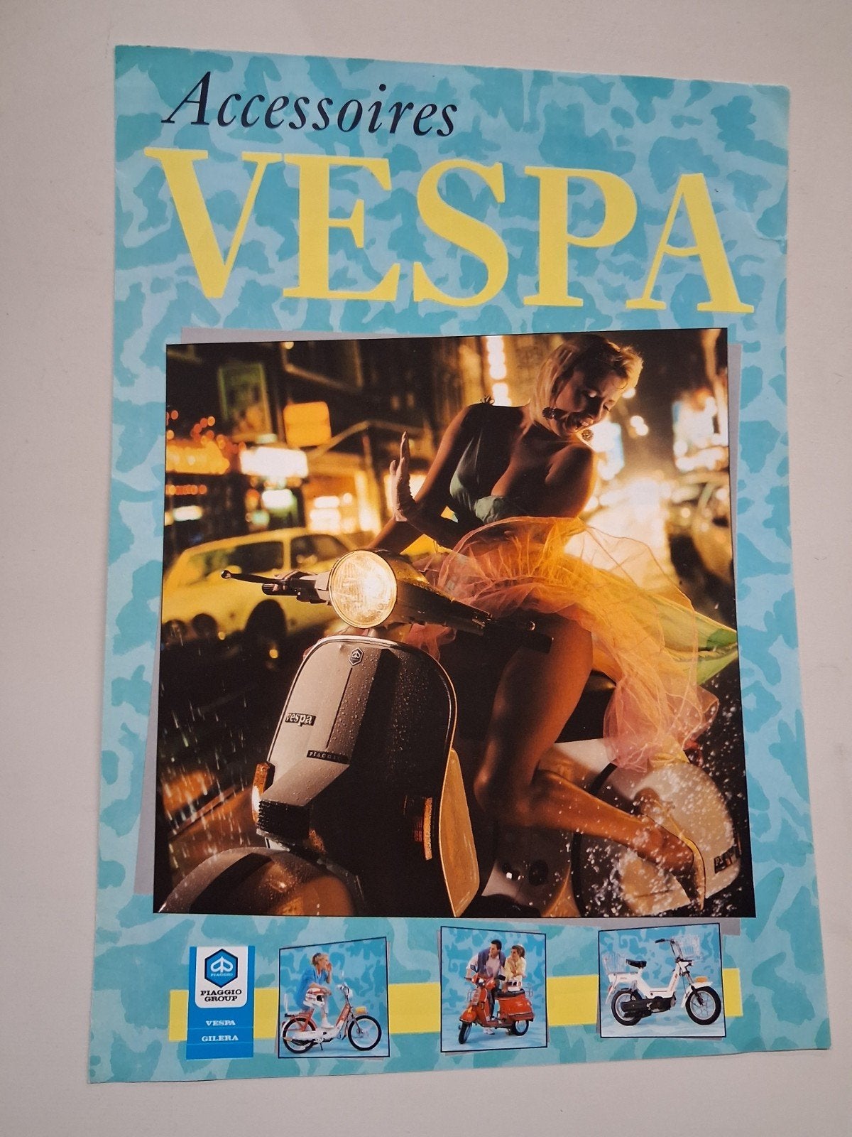 folder Vintage Piaggio Vespa Accessoires Brochure (Jaren '80, Ophalen of Verzenden, Nieuw