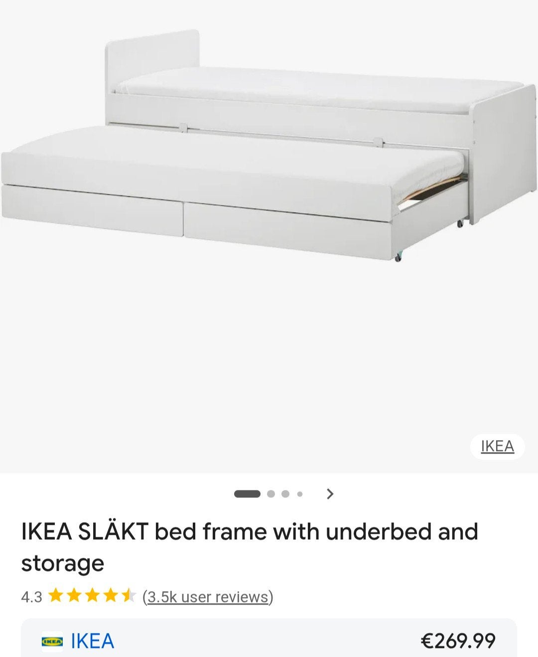 IKEA Släkt / Slakt 90x200 eenpersoonsbed, Ophalen, Zo goed als nieuw, 180 cm of meer, 85 tot 100 cm