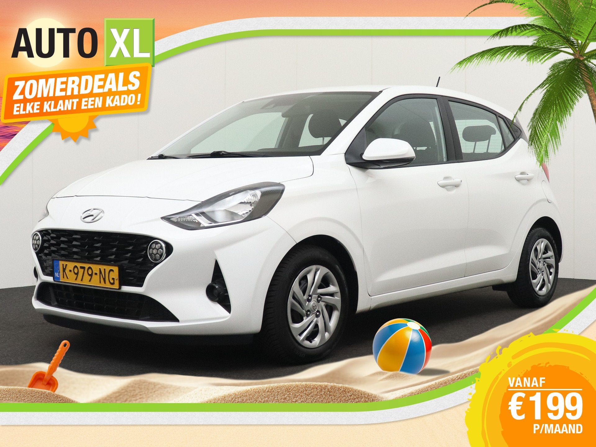 Hyundai i10 1.0 Comfort 5-zits Carplay Cruise LED (bj 2021), Auto's, Stof, Gebruikt, 899 kg, Start-stop-systeem