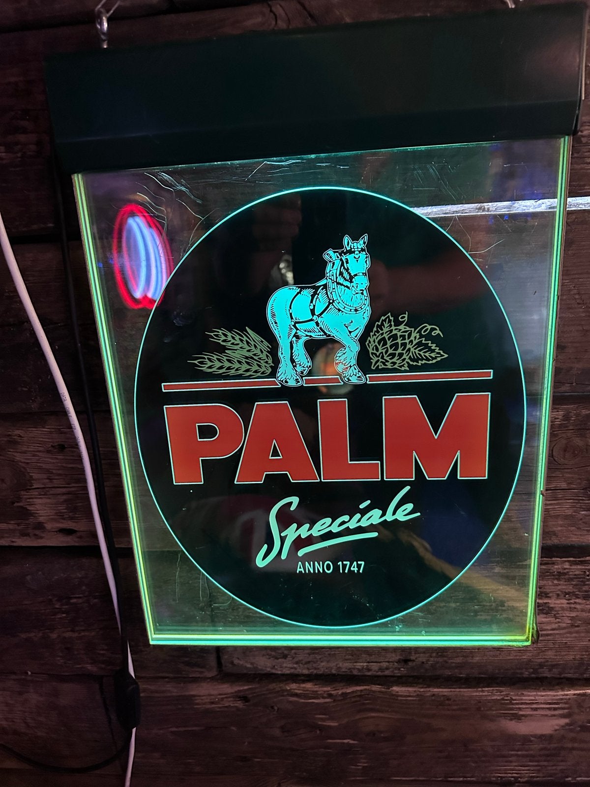 Palm Speciaal bier neon reclamebord - Vintage look, Verzamelen, Ophalen, Gebruikt, Reclamebord, Plaat of Schild
