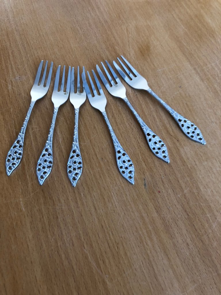 Te koop 2 x verschillende sets gebakvorken.(nieuw)., Ophalen of Verzenden, Nieuw, Rvs of Chroom, Bestekset
