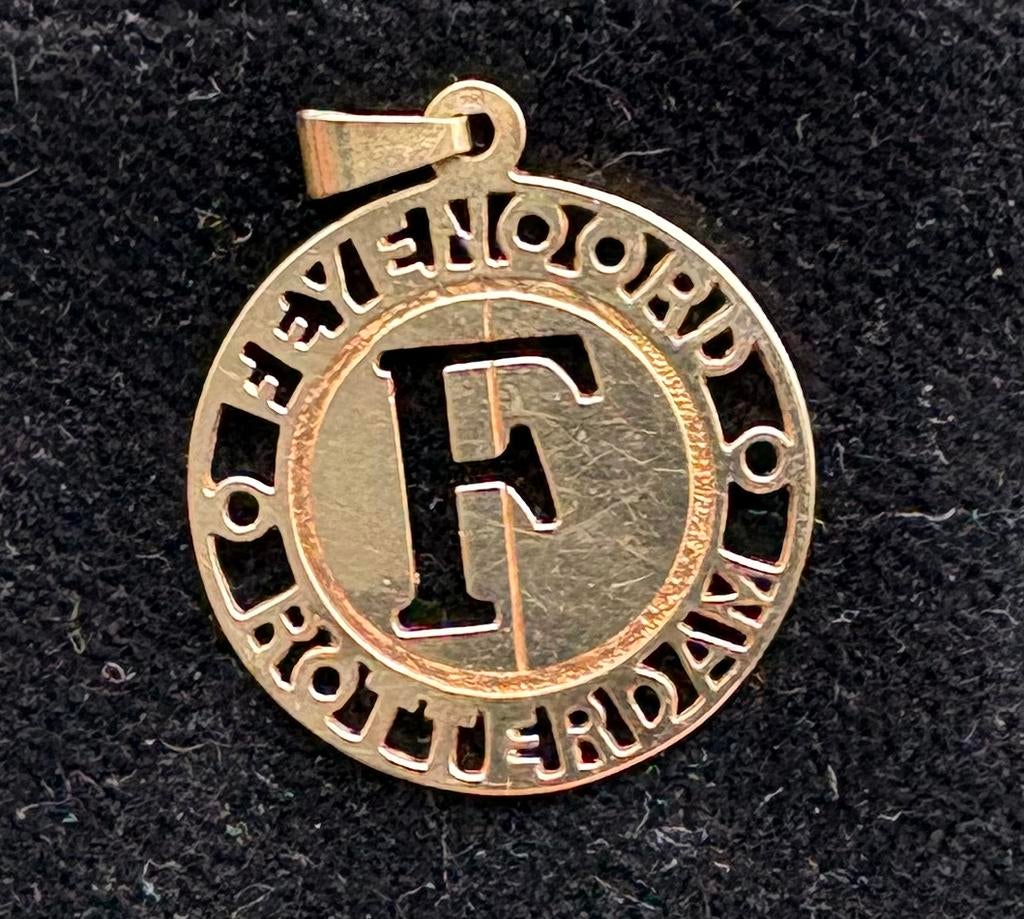Originele 14K Gouden Feyenoord Hanger, Ophalen of Verzenden, Zo goed als nieuw