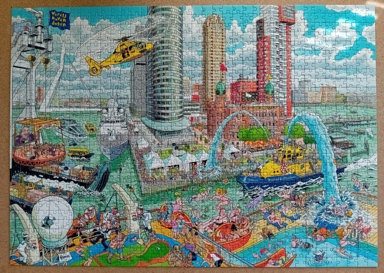 Ravensburger Fleroux puzzel 1000st ROTTERDAM, Hobby en Vrije tijd, Ophalen of Verzenden, 500 t/m 1500 stukjes, Zo goed als nieuw