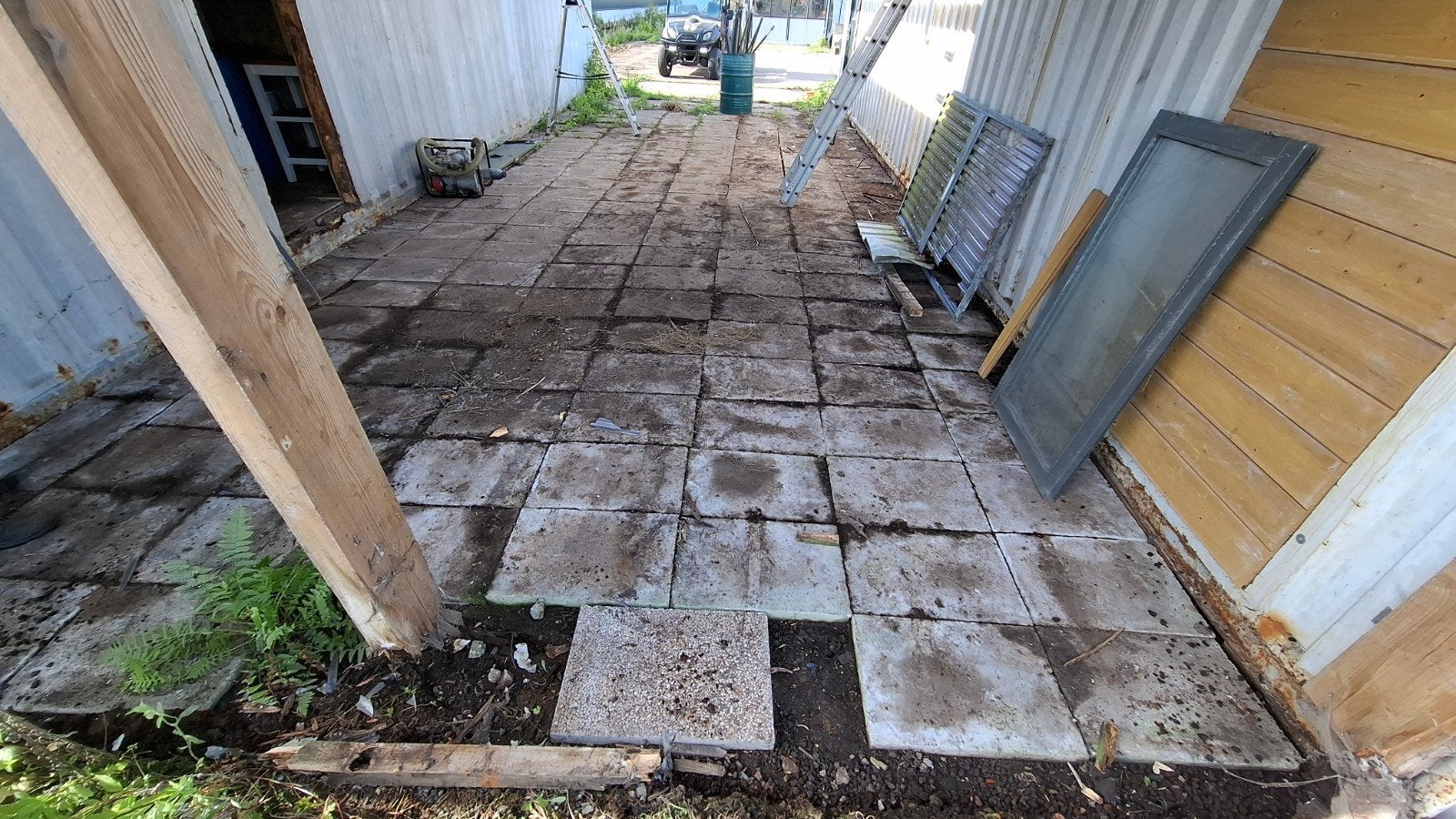 Gratis stoeptegels 60x40 cm - Gebruikt, nog goed, Tuin en Terras, Tegels en Klinkers, Ophalen, Gebruikt, Beton, Terrastegels