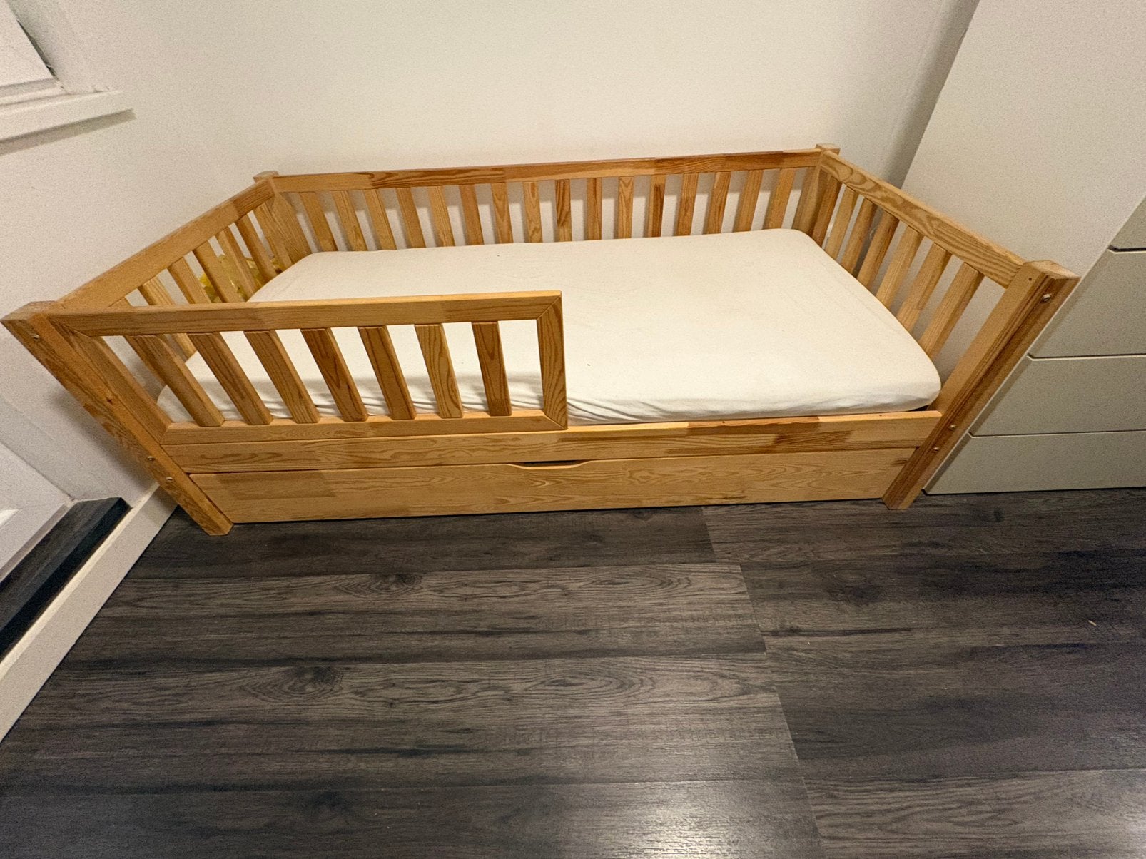 Kinderbed, Kinderen en Baby's, Ophalen, Zo goed als nieuw, 180 cm of meer, 70 tot 85 cm