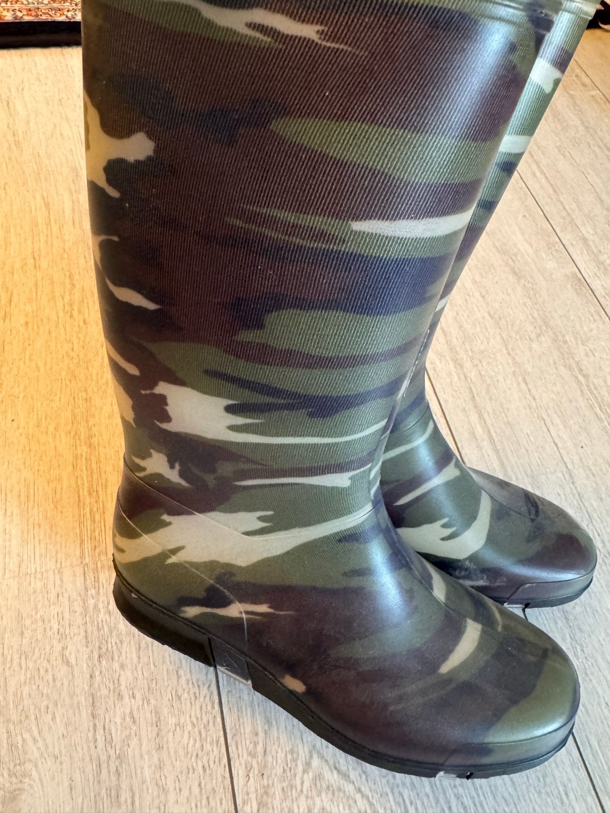 Camo Regenlaarzen - Maat 38, Ophalen of Verzenden, Gedragen, Groen, Regenlaarzen