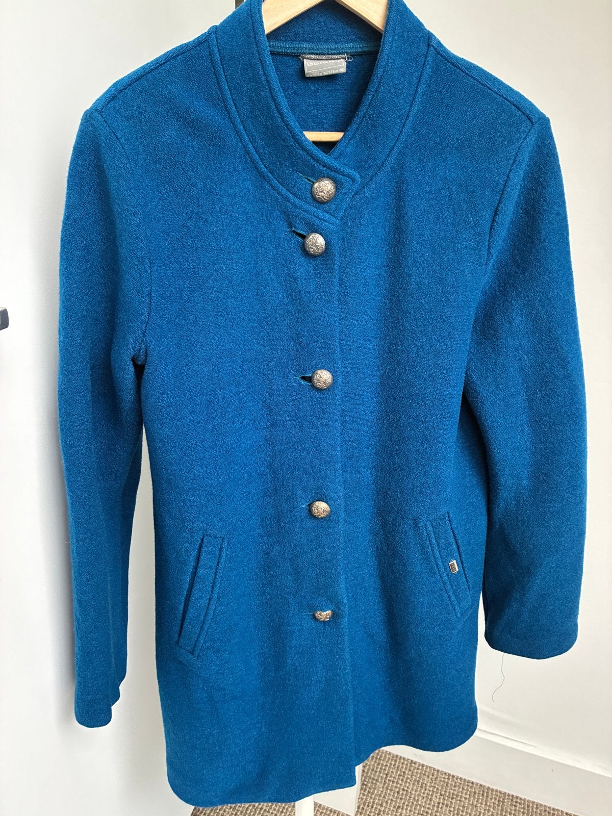 Geiger 100% wollen tussenjas maat 36 (ook voor 38/40), Ophalen of Verzenden, Gedragen, Maat 36 (S), Blauw