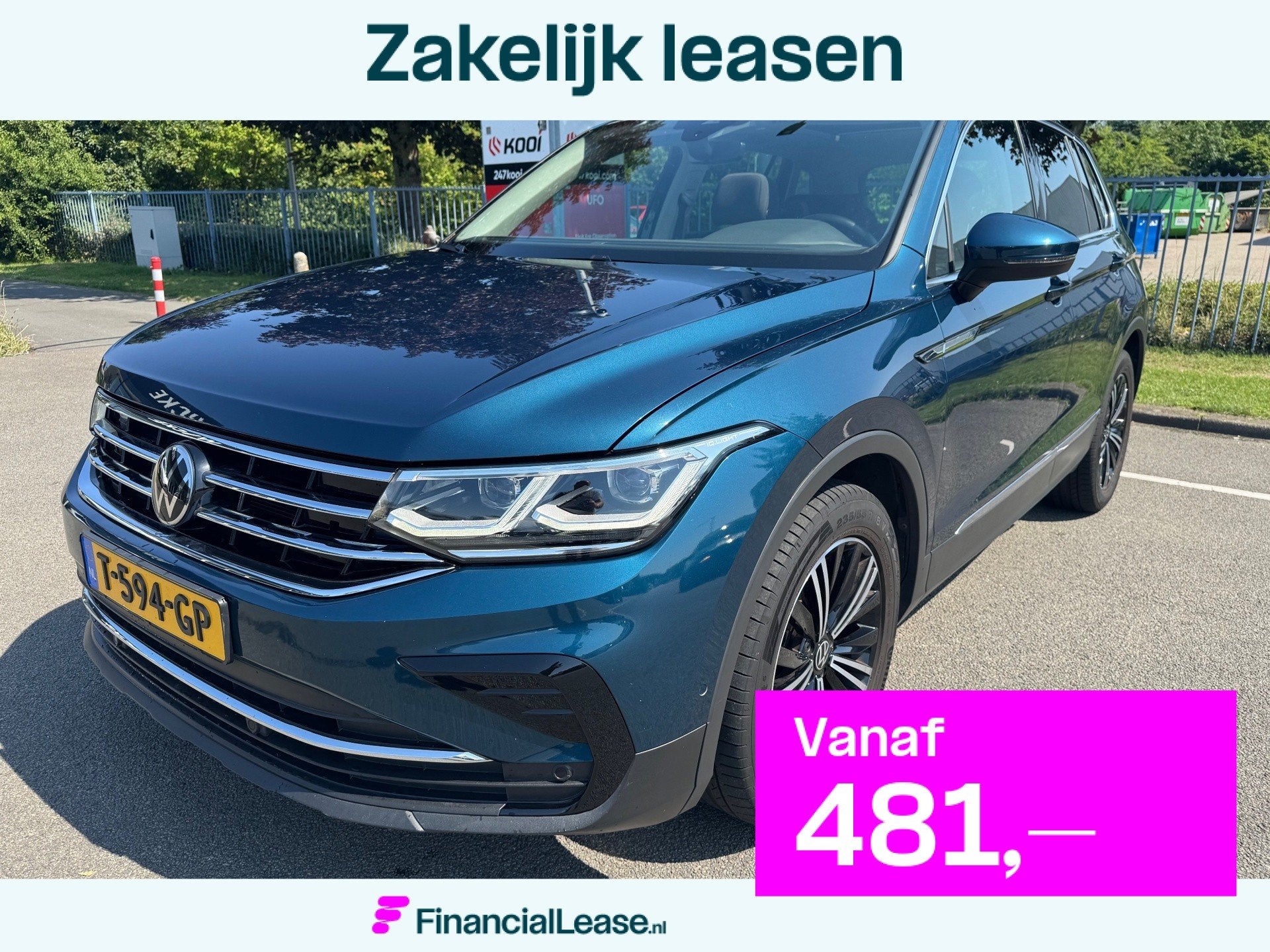 Volkswagen TIGUAN 2.0 TDI 150PK DSG PANO LED KEYLESS, Gebruikt, 4 cilinders, Blauw, Alcantara