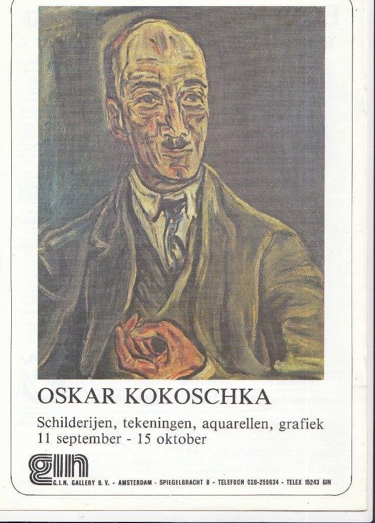 Oskar Kokoschka affiche Gin Gallerty 1980, Ophalen of Verzenden