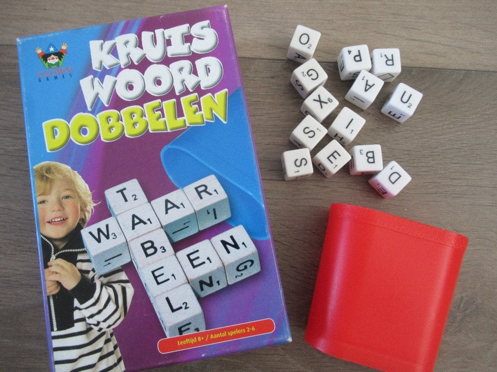 Kruiswoord dobbelen/ Clown Games/ reiseditie, Ophalen of Verzenden, Gebruikt, Taal en Lezen