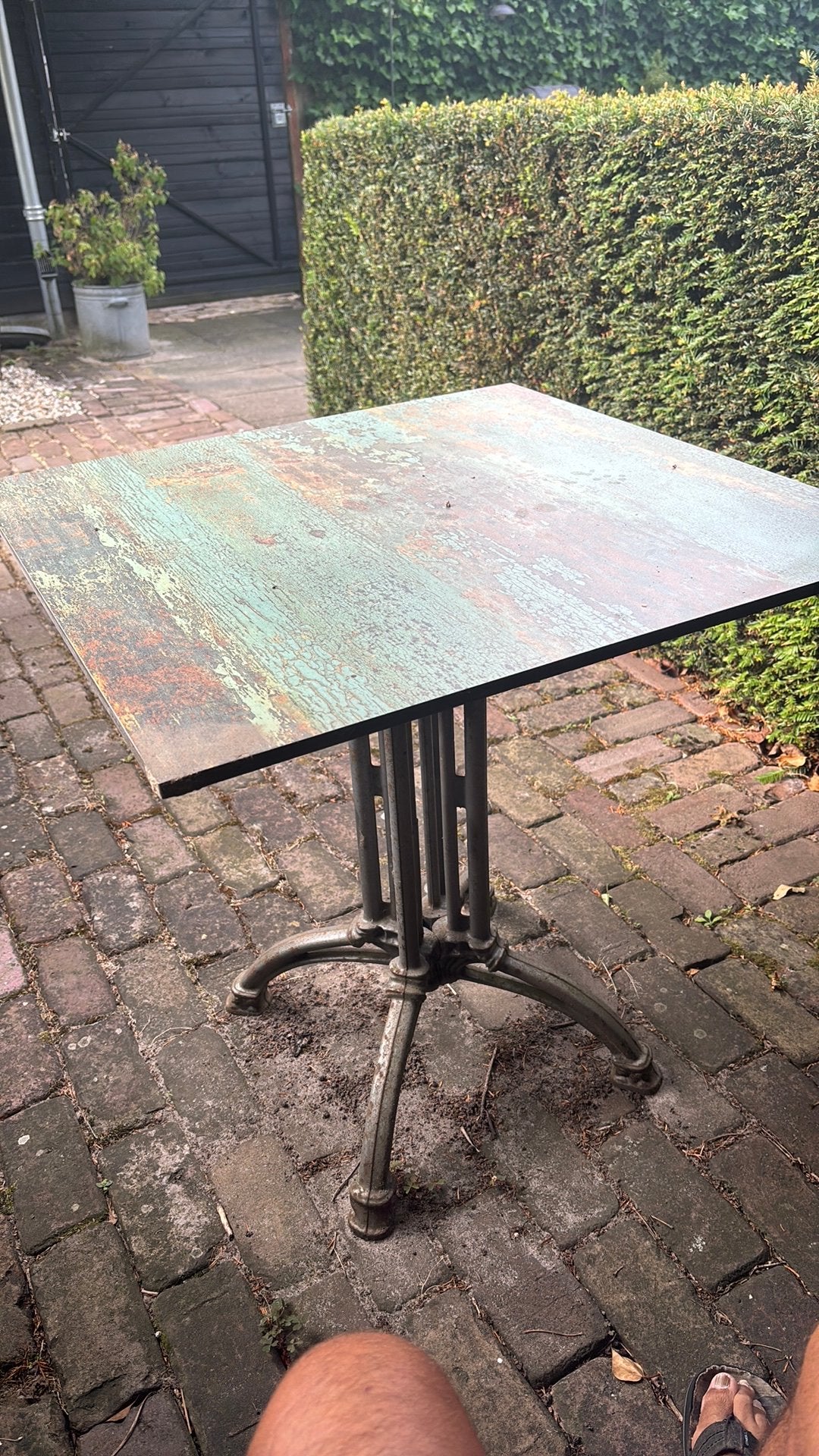 Terras tafeltje, Ophalen, Vierkant