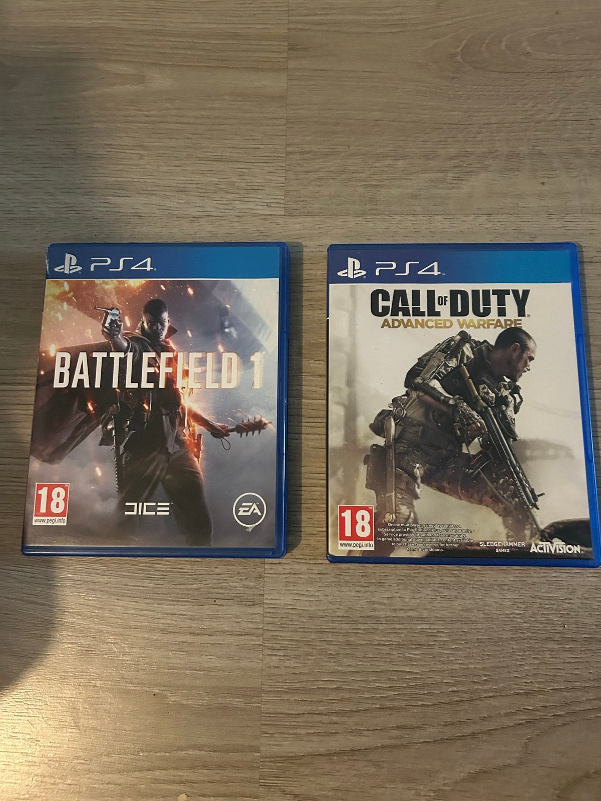 PS4 Games: Battlefield 1 & Call of Duty Advanced Warfare, Ophalen, Online, Gebruikt, Vanaf 18 jaar